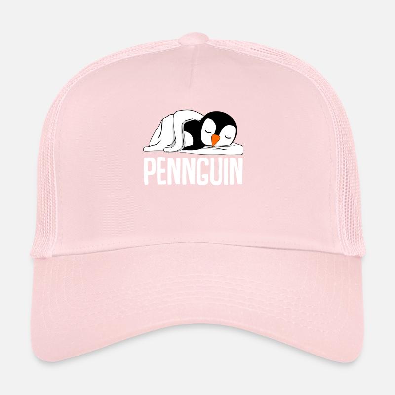 Le pingouin fatigué dort au lit Casquette trucker 