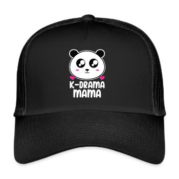 Panda K-Drama - Casquette trucker  - noir/noir - Devant