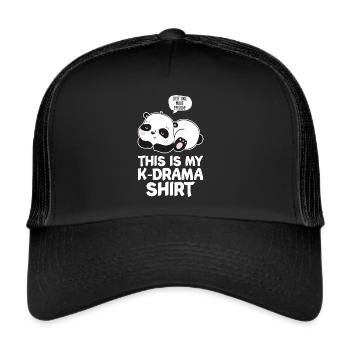 Panda K-Drama - Casquette trucker  - noir/noir - Devant