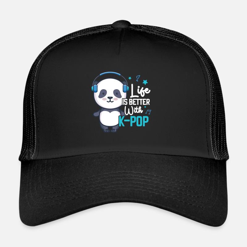 K-Pop Panda - Trucker Cap - black/black