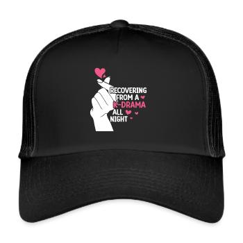 K-Drame - Casquette trucker  - noir/noir - Devant