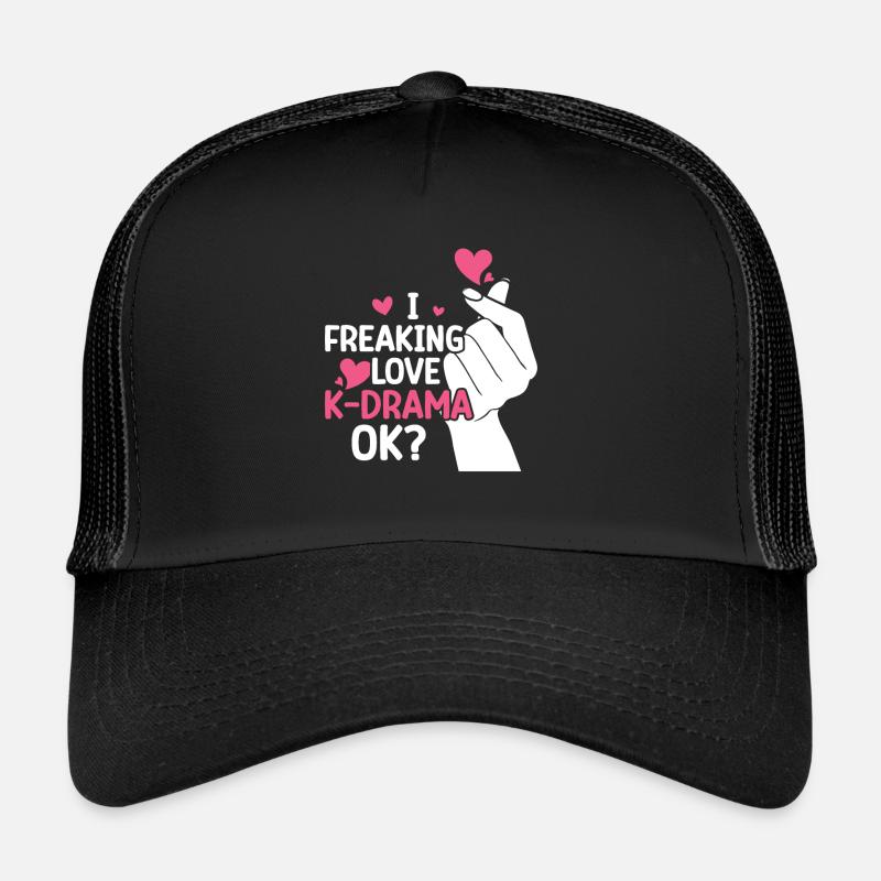 K-Drama - Trucker Cap - Schwarz/Schwarz