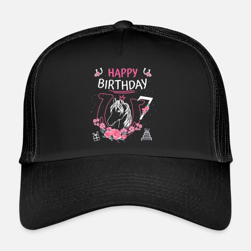 Anniversaire du cheval - Filles Fer à Cheval 7 Casquette trucker 
