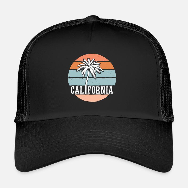 California Summer Sun Palm Beach Water Trucker Cap
