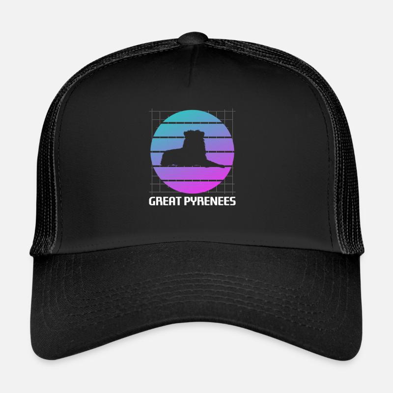 Rétro Great Pyrénées Dog Lover Casquette trucker 