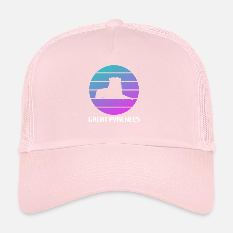 Retro Great Pyrenees Dog Lover Trucker Cap