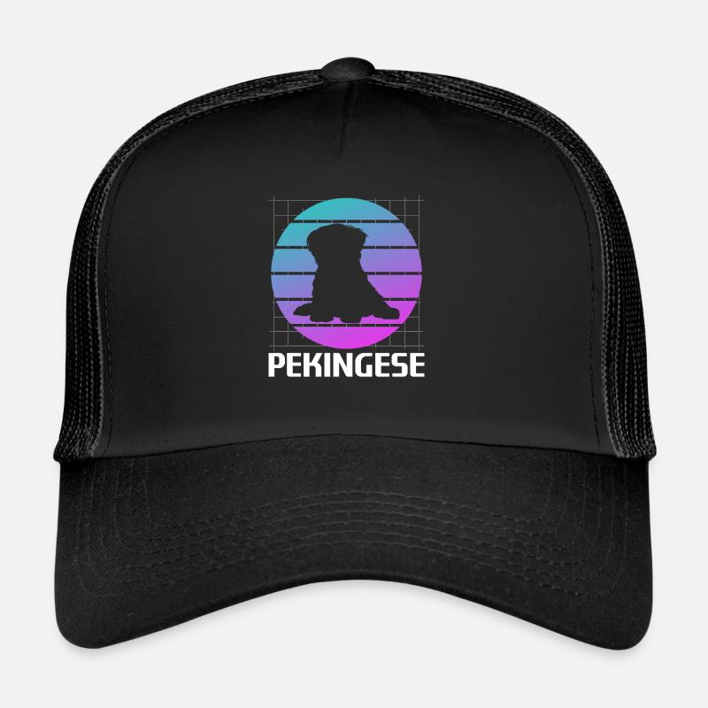 Rétro Pékinois Dog Lover Casquette trucker 