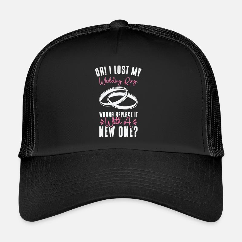 Lignes de ramassage d’alliances de couple Casquette trucker 