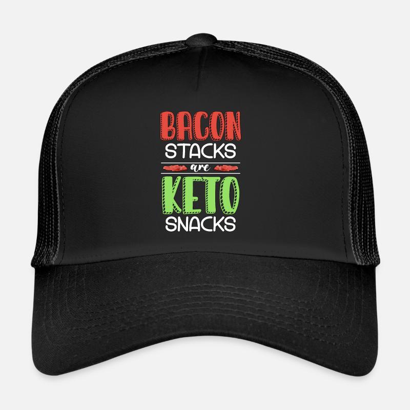 Les piles de bacon de régime cétogène sont des aliments sains céto Casquette trucker 