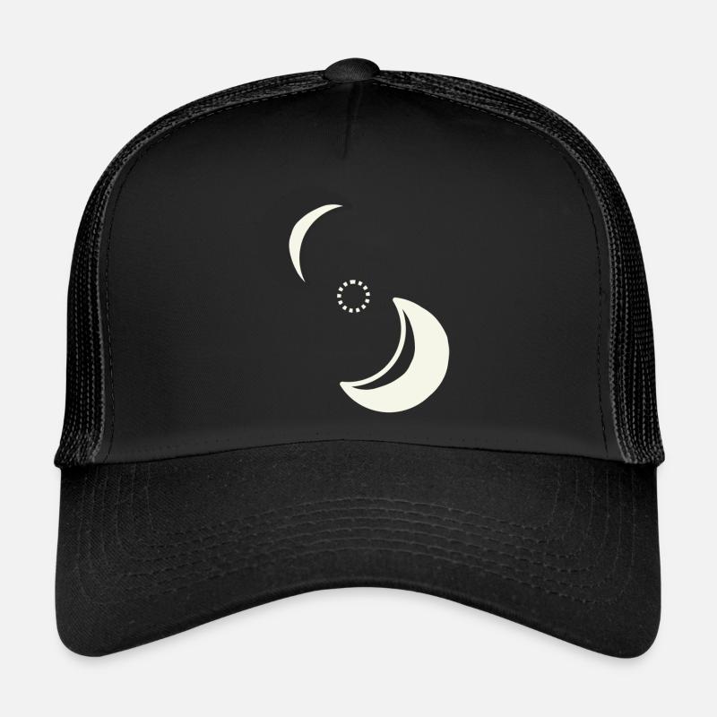 Yin Yang - Trucker Cap - Schwarz/Schwarz