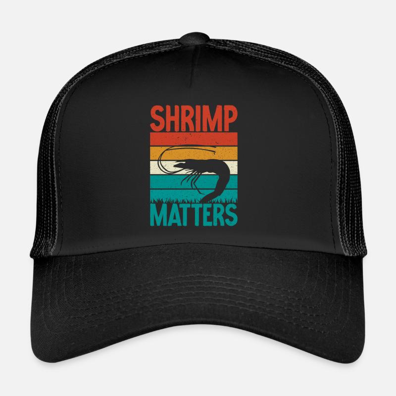 Garnelenliebhaber Geschenk - Trucker Cap - Schwarz/Schwarz