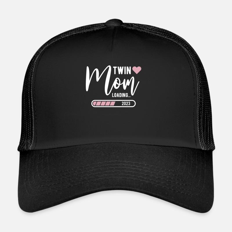 Twin Mom Loading - Chemise de mère jumelle Casquette trucker 
