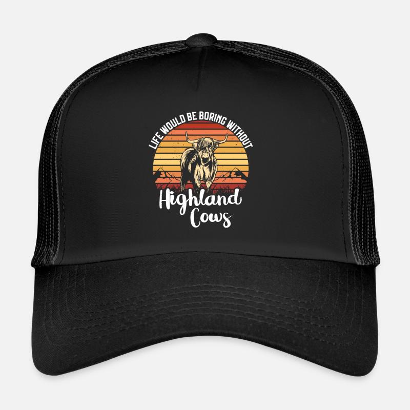 Vache des Highlands Casquette trucker 