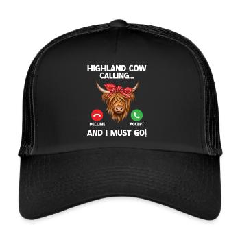 Hochlandkuh - Trucker Cap - Schwarz/Schwarz - Vorne