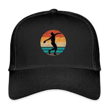 Thrower diskutieren throw tlasts und field Shot - Trucker Cap - Schwarz/Schwarz - Vorne