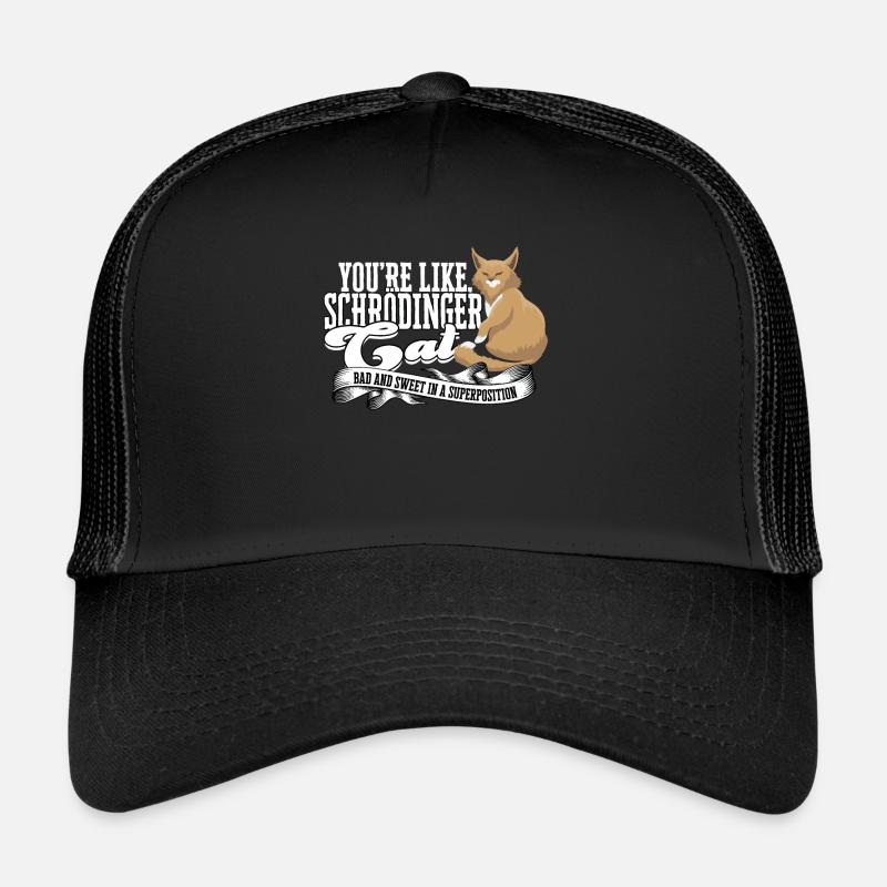 Schrodinger's cat superposition Quantum Physics Trucker Cap