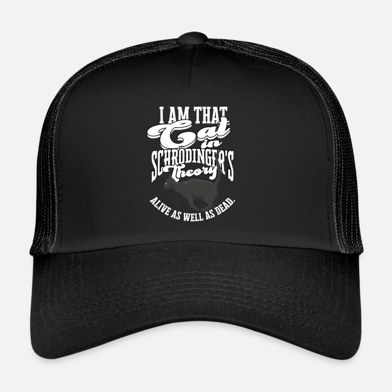 Schrodinger's cat theory quantum physics Trucker Cap