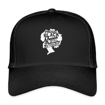Black Queen with Philosophy PhD student - Trucker Cap - black/black - Front