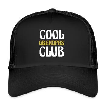 Cadeau de chemise Cool Grandpas Club - Casquette trucker  - noir/noir - Devant