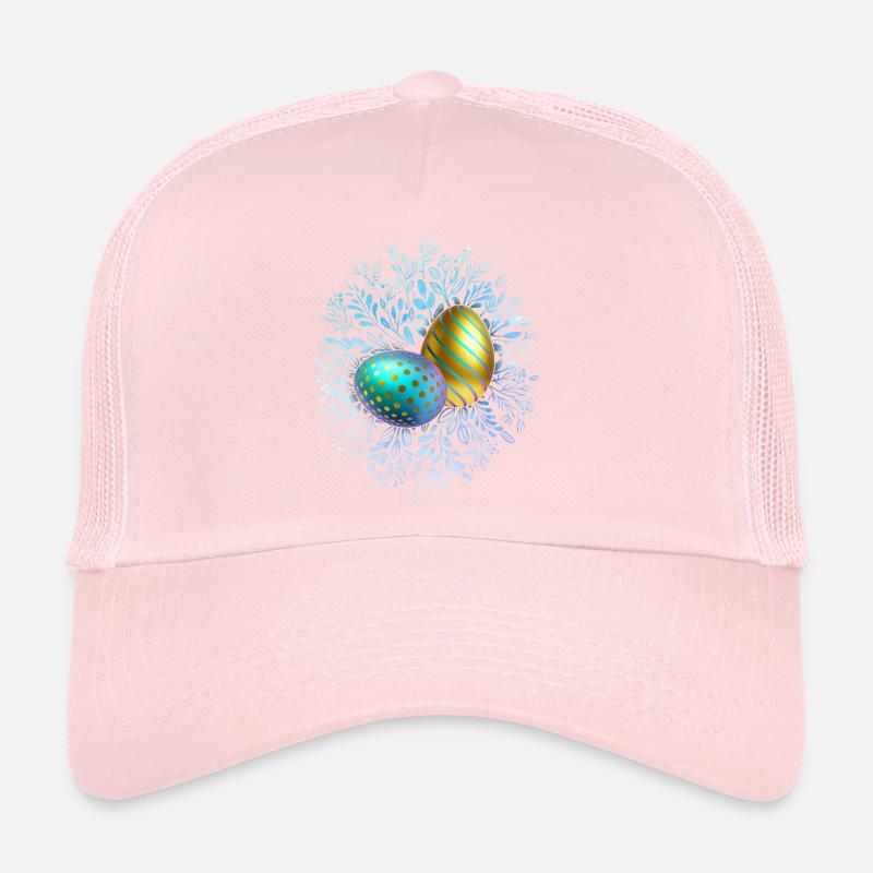 Happy Easter, Easter Eggs, 3D Design Egg Trucker Cap