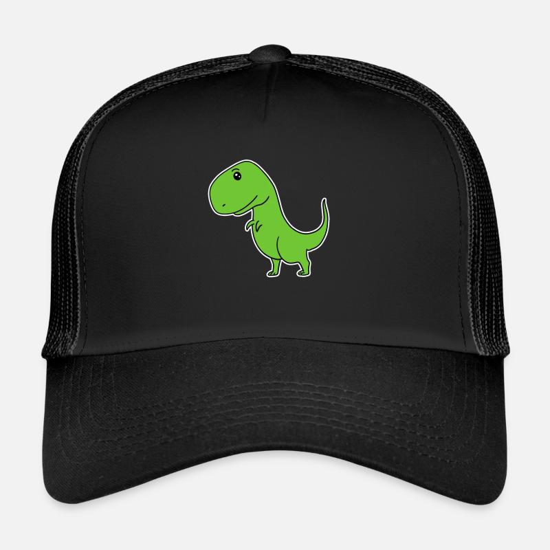 Dinosaure Vert - Casquette trucker  - noir/noir