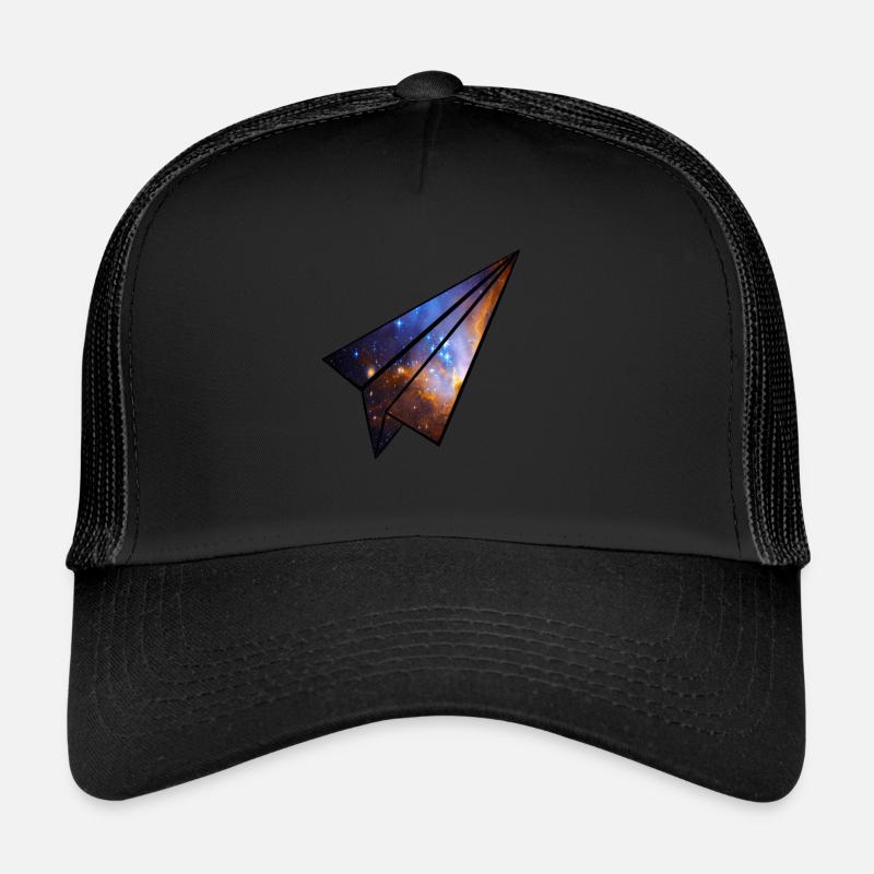 Papierflieger Universum - Trucker Cap - Schwarz/Schwarz
