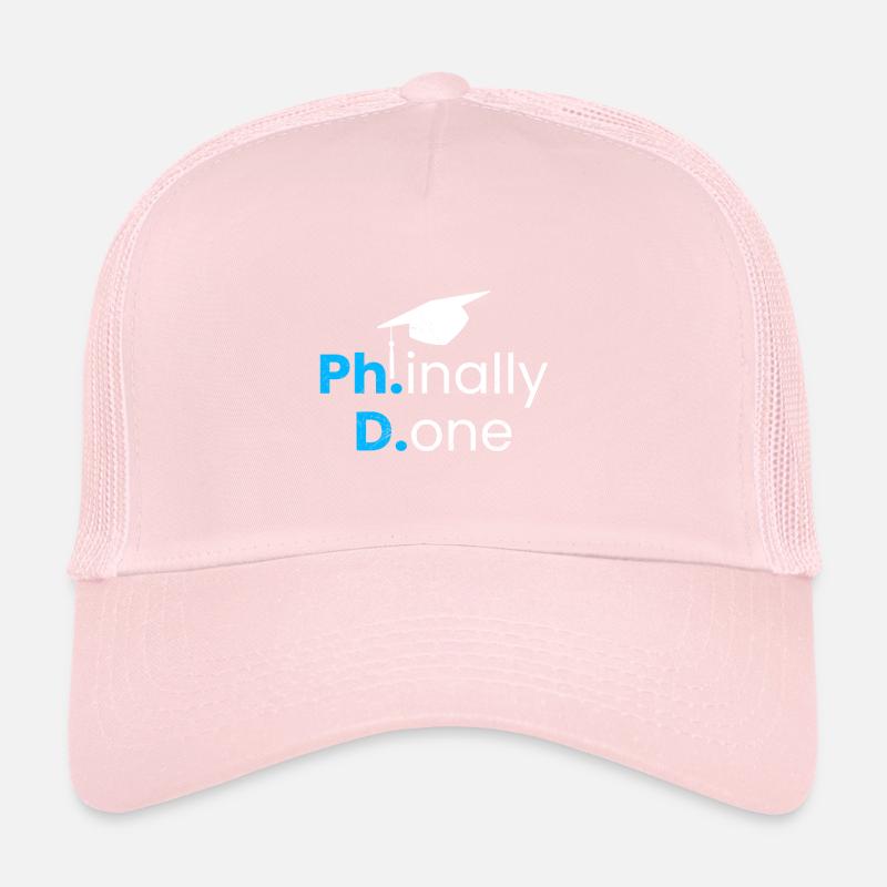 Phinished Done Endlich fertig Ph.D Doktortitel Trucker Cap