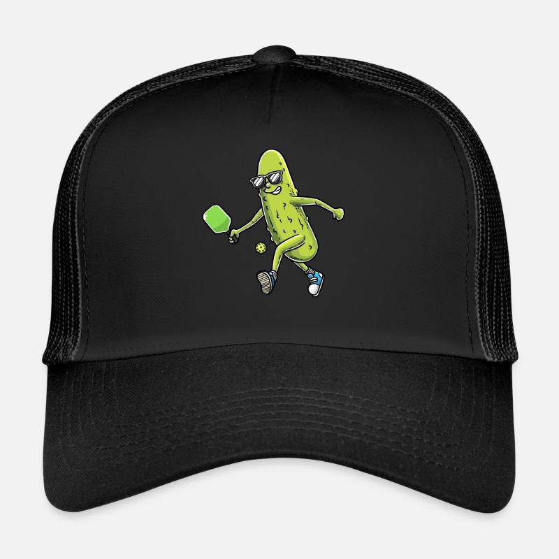 Drôles d’amoureux du concombre Joueurs de pickleball Casquette trucker 