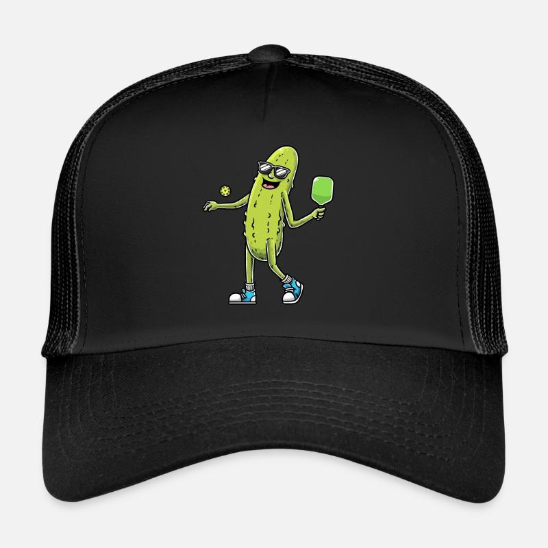Drôles d’amoureux du concombre Joueurs de pickleball Casquette trucker 