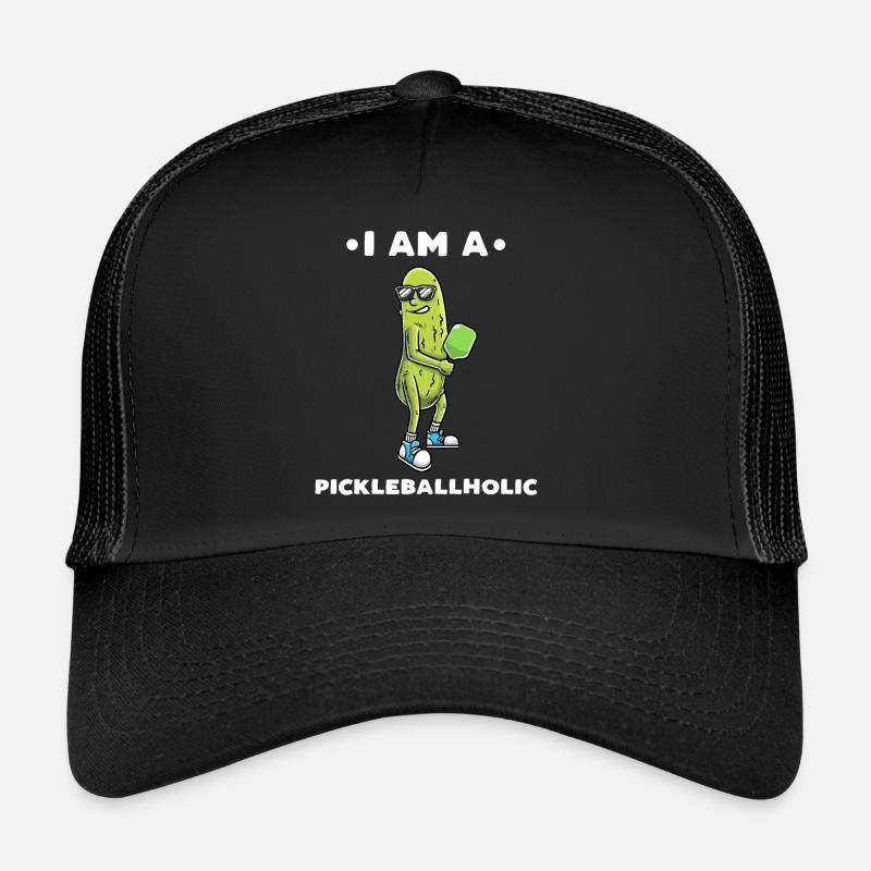 Drôles d’amoureux du concombre Joueurs de pickleball Casquette trucker 