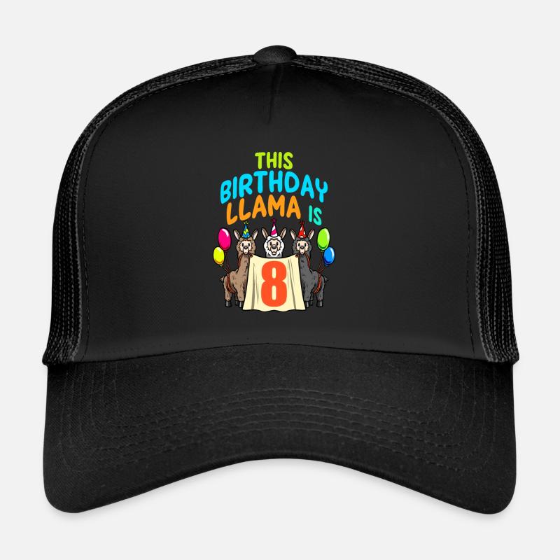 Lama Mädchen 6. Geburtstag Party Alpaka Trucker Cap