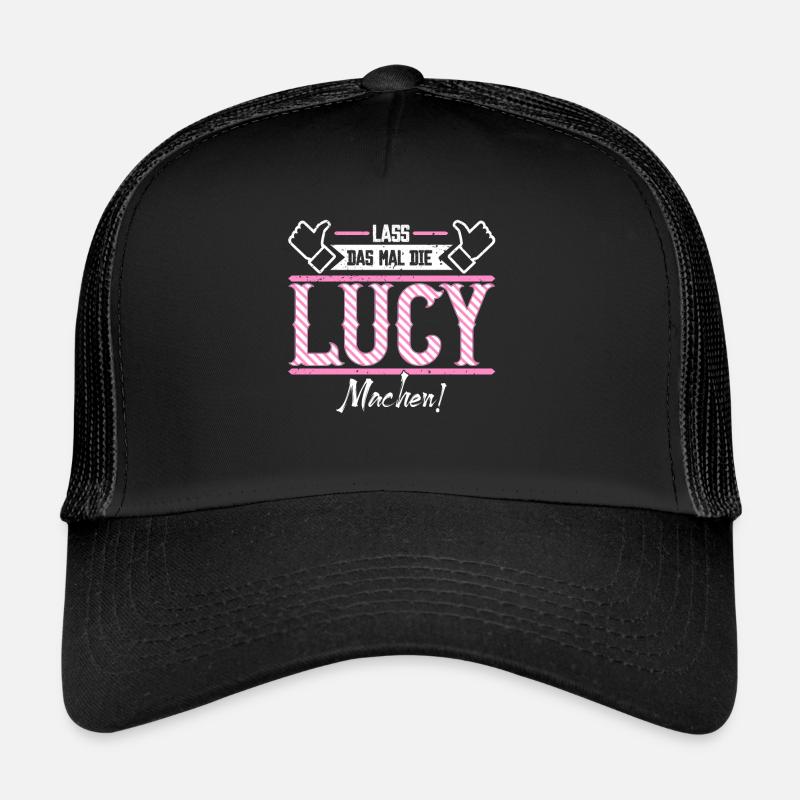 Lucy Geschenkidee Geschenk Geburtstag - Trucker Cap - Schwarz/Schwarz