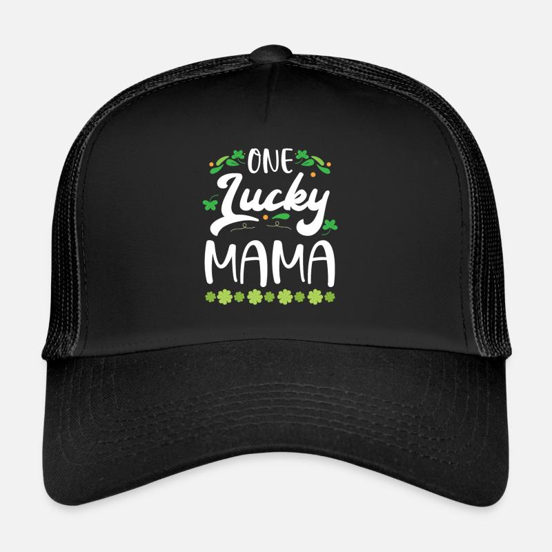 Une maman chanceuse maman irlandaise mère Saint-Patrick Casquette trucker 