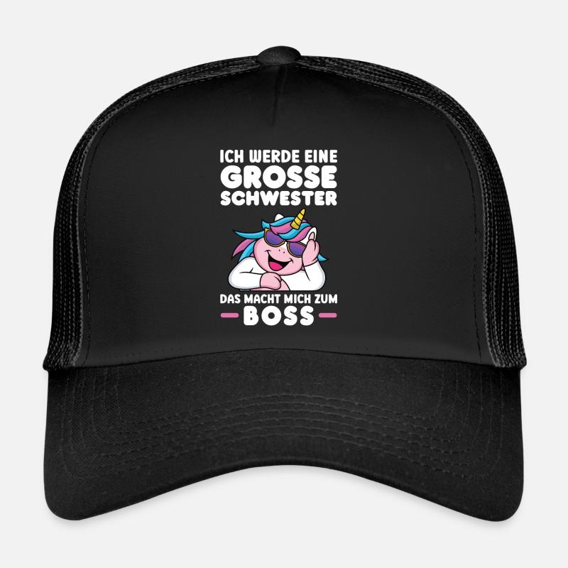 Große Schwester Einhorn Grosse Schwester Geschenk Trucker Cap
