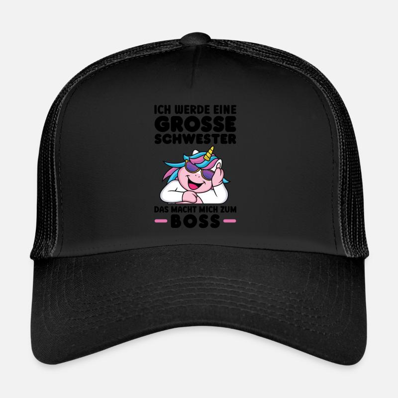 Große Schwester Einhorn Geschwister Geschenk Trucker Cap