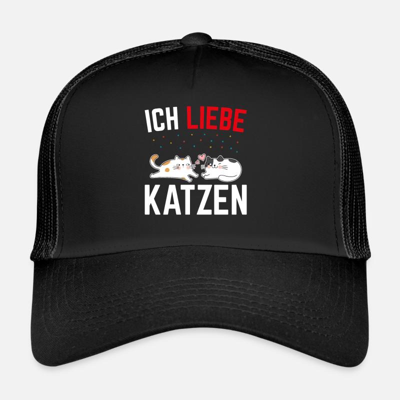 Ich liebe Katze Trucker Cap
