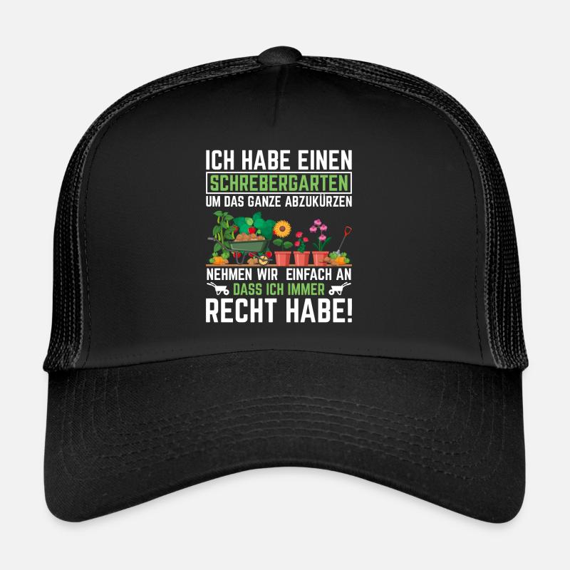 Ich Habe Einen Schrebergarten - Trucker Cap - Schwarz/Schwarz