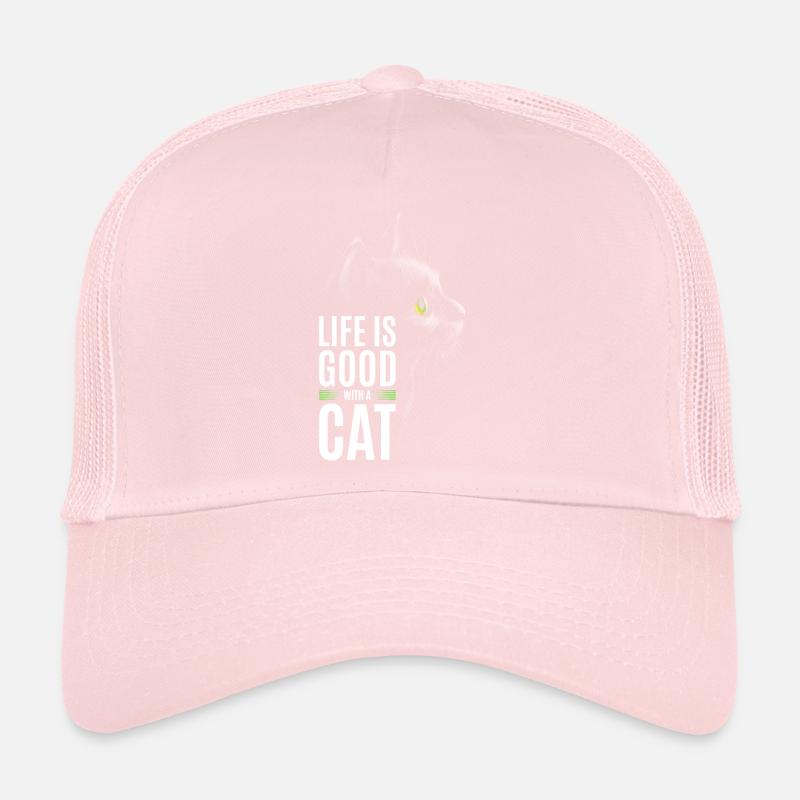 La vie est belle avec un chat Casquette trucker 