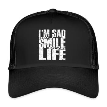 depression depressive sad gift idea unfortunate - Trucker Cap - black/black - Front