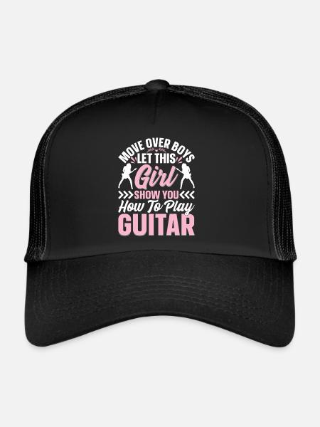 Guitariste Guitariste Filles - Guitariste Fille - Casquette trucker  - noir/noir - Devant