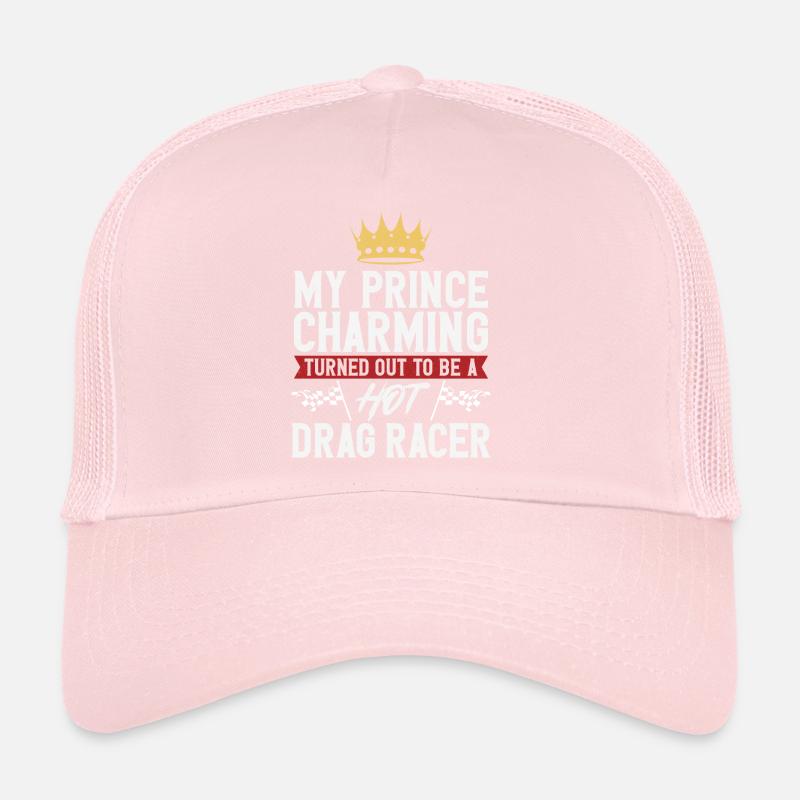 Petite amie de voiture de course de dragster Casquette trucker 