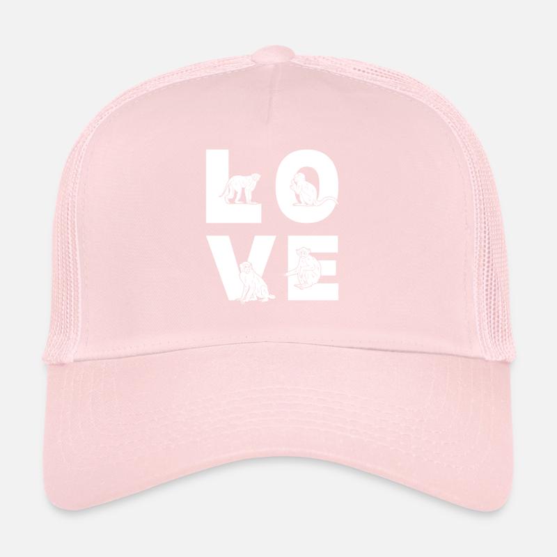 Mignon Monkey Lover Orangutan Monkeys - Monkey LOVE Casquette trucker 