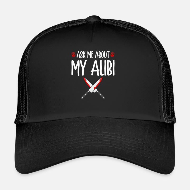 True Crime Posez-moi des questions sur mon alibi, Murderino Casquette trucker 