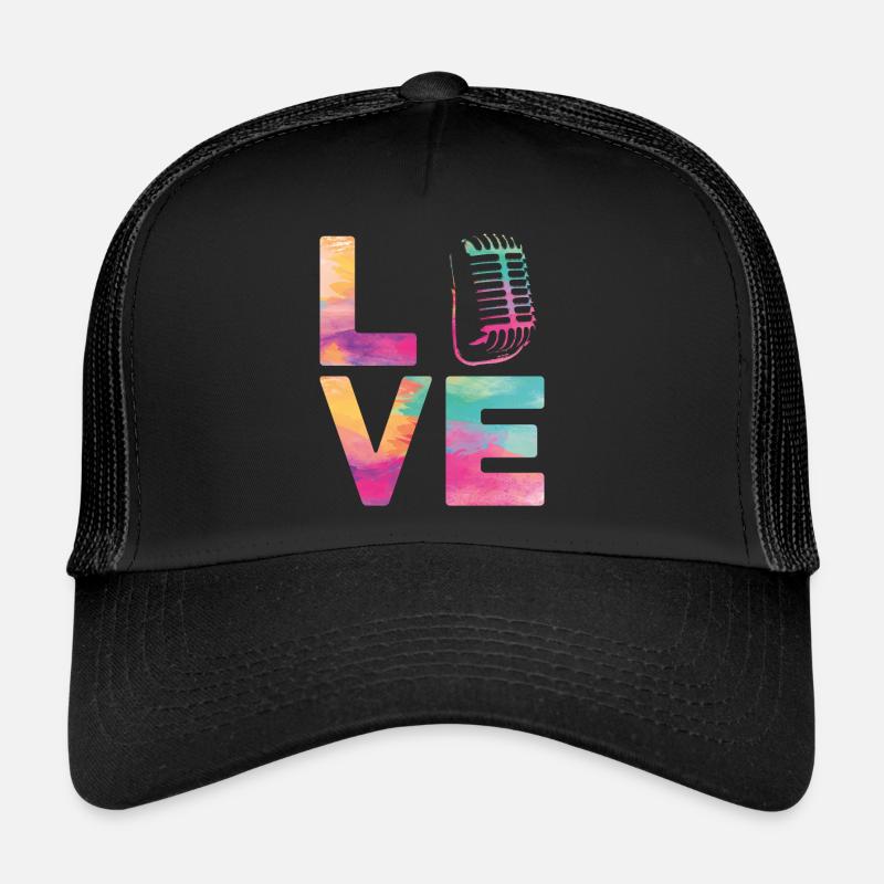 Karaoke Singer Microphone Vocalist Trucker Cap