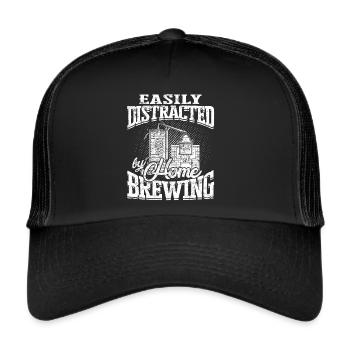 schnaps whiskey brennen schnapsbrenner geschenkide - Trucker Cap - Schwarz/Schwarz - Vorne