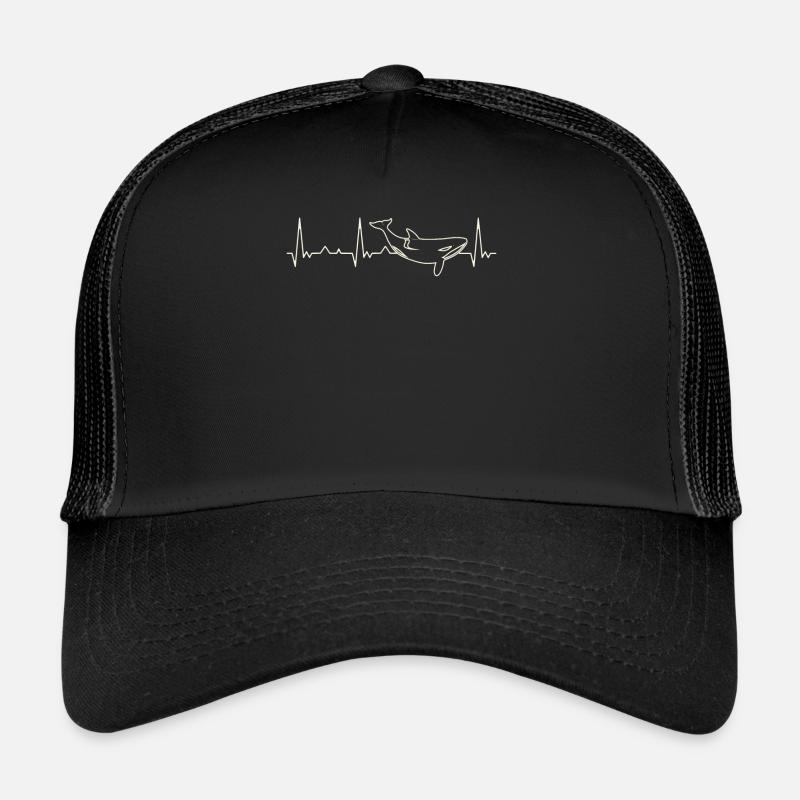 Orka. Corazón. Amor. Ekg. Legumbres. Derrotar. Casquette trucker 