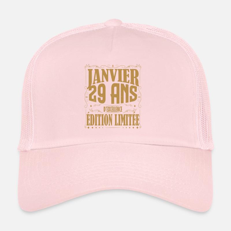 Janvier 29 ans. Cadeau 29 ans janvier anniversaire Casquette trucker 