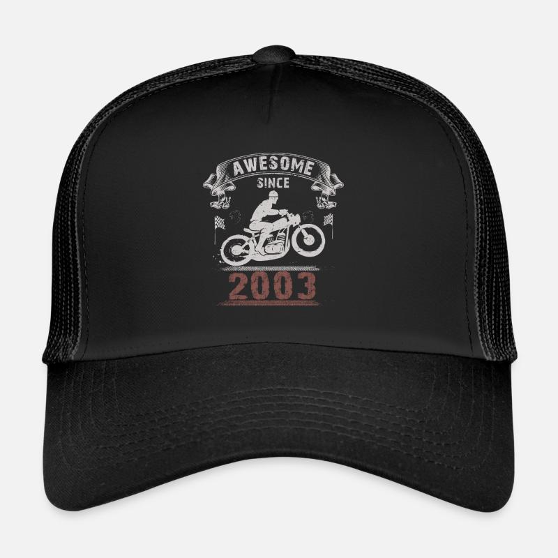 Awesome since 2003, Biker 20. Geburtstag Trucker Cap