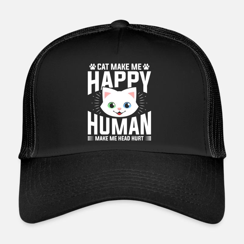 Le chat me rend heureux cet homme Casquette trucker 