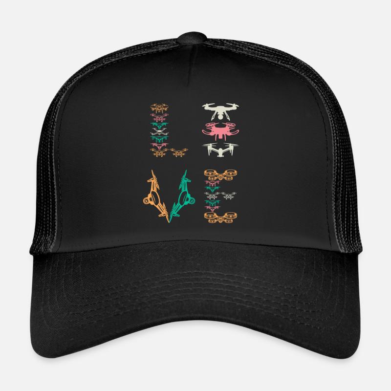 Drone Pilot Drone LOVE Drone Lover Quadcopter Dron Trucker Cap